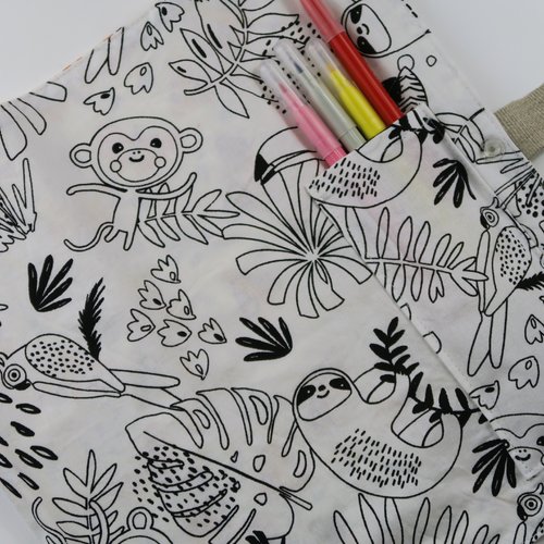 Feuille à colorier - motif jungle