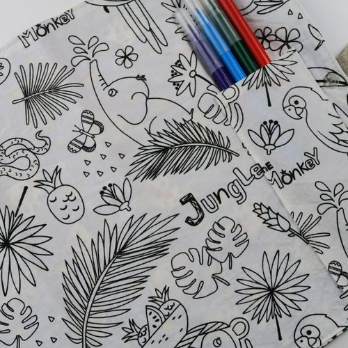 Feuille à colorier - motif elephant