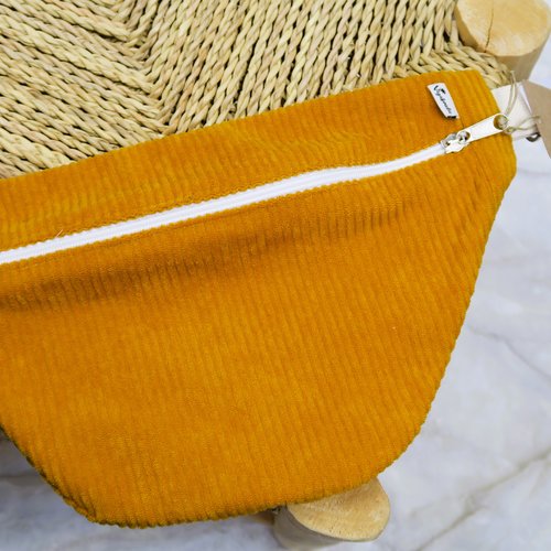 Sac banane en velours côtelé - coloris curry