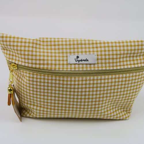 Trousse de toilette agate - coloris jaune vichy