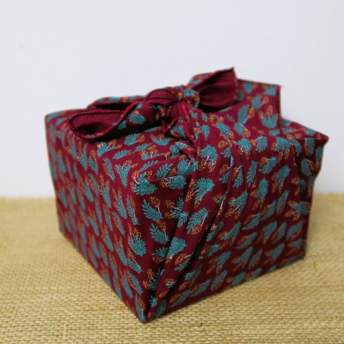 Furoshiki - emballage cadeau zéro déchet 50 x 50 cm