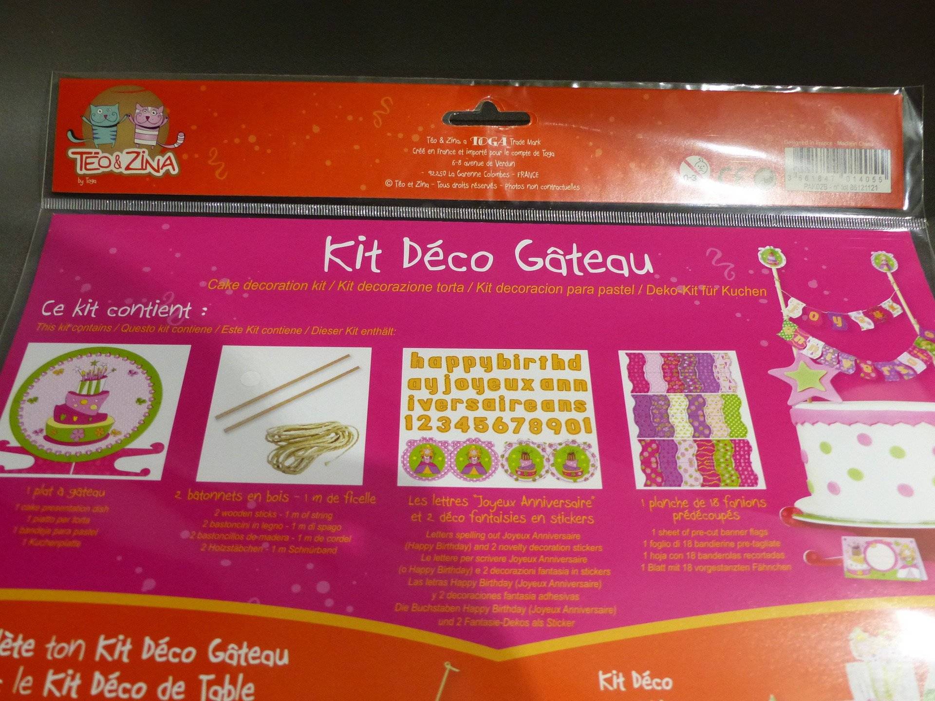 Kit Set De Decoration De Gateau Fete Anniversaire Princesse Banderole Plat Fanion Un Grand Marche