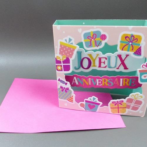 Carte 3d Anniversaire Carte A Poser Cadeaux Un Grand Marche