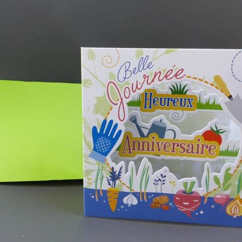 Carte 3d Anniversaire Carte A Poser Jardin Potager Arosoir Jardinage Un Grand Marche