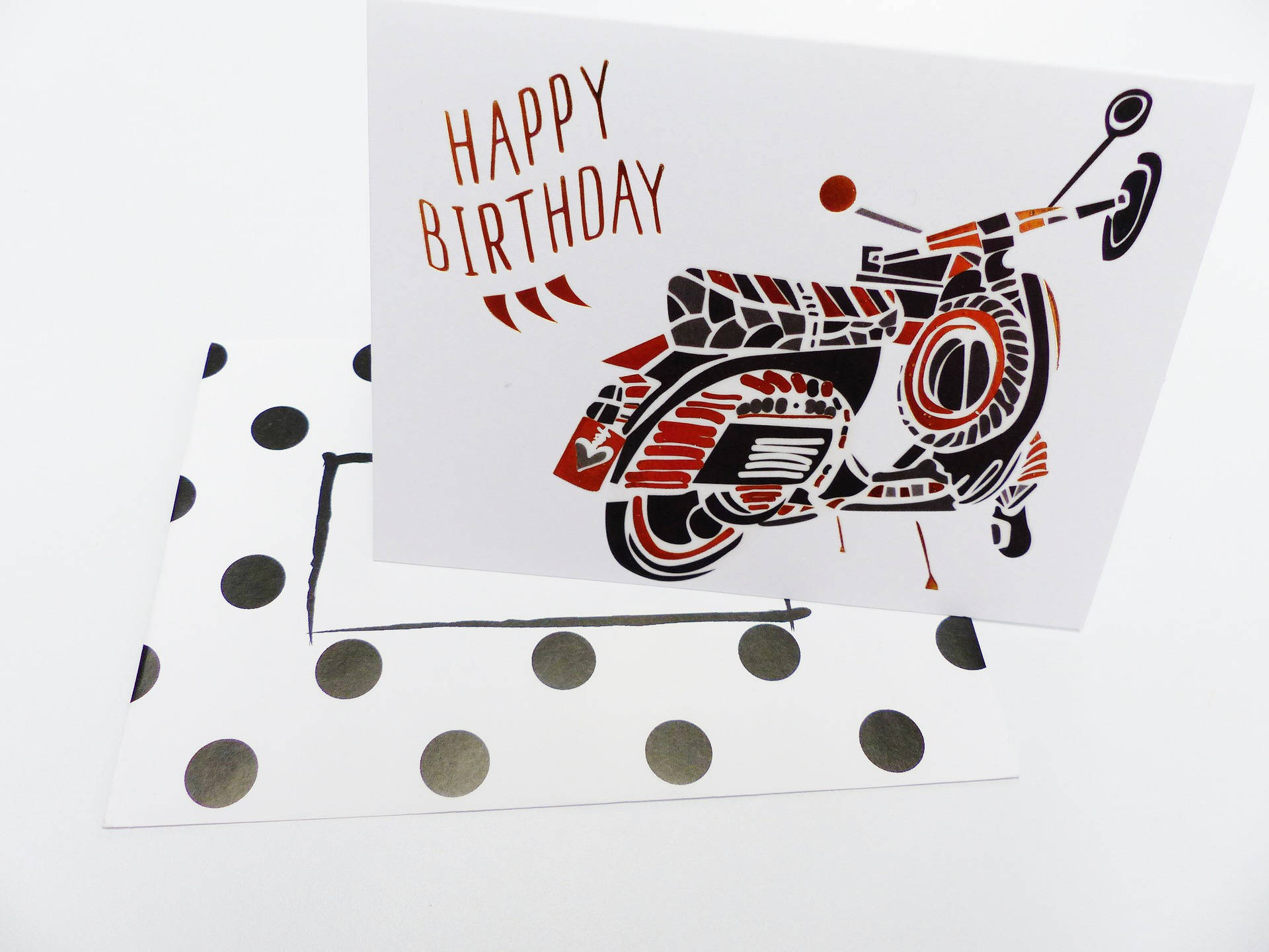 Carte Anniversaire Moto Dore Happy Birthday Or Et Noir Un Grand Marche