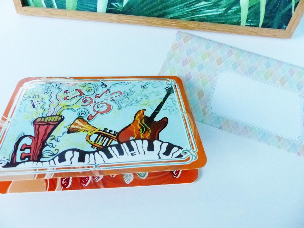 Carte Pop Up Bon Anniversaire 3d Relief Musique Musicien Piano Guitare Batterie Saxophone Trompette Avec Enveloppe Fantaisie Un Grand Marche