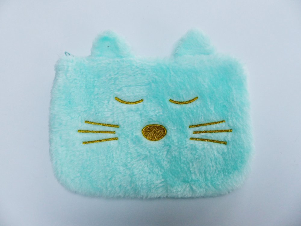 Pochette Maquillage Trousse Chat En Peluche Tres Doux Un Grand Marche