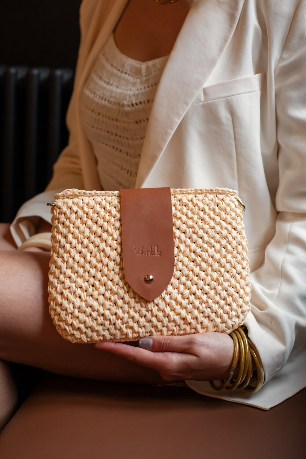 Bandoulière ChaÃ®nette Pour Sac Ã Main Sac Raphia Femme Sac - Main Image