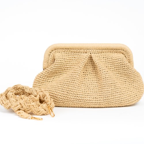 Sac bandouliere raphia, pochette paille plage, sac plage raphia, cadeau artisanal pour elle