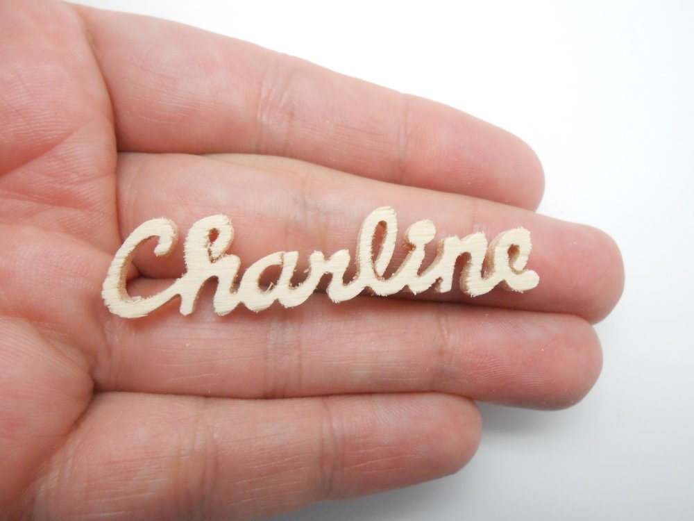 Mini Prenom En Bois Charline De 5 2 X 1 2 Cm Un Grand Marche