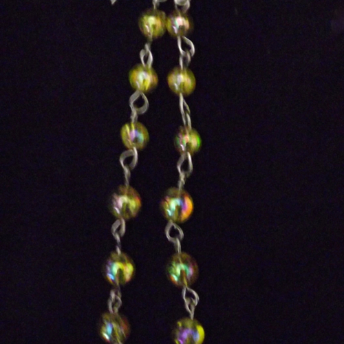 Boucles d'oreilles inoxydable avec perles acrylique d'eau jaune
