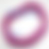Bracelet élastique raimbow loom fait main rose et violet 