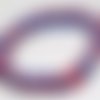 Bracelet élastique raimbow loom fait main bleu-blanc-rouge aux couleurs de la france, luxembourg, pays bas, et royaume unis