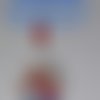 Pendentif image religieuse de saint jean paul ii et breloque dans les tons blanche et orange