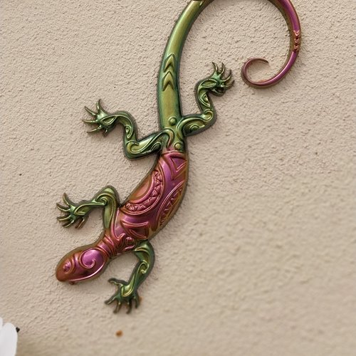 Gecko ou lézard  art déco murale en résine epoxy