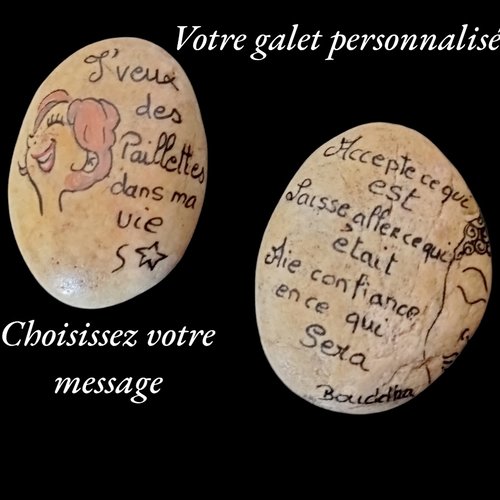 Galet peint peinture sur galet citation pierre galet personnalisé cailloux décoratif pierre message cadeau maîtresse retraite