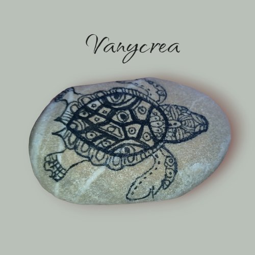 Galet peint à la main sur pierre, animaux cailloux tortue mandala roche peinte galet décoratif