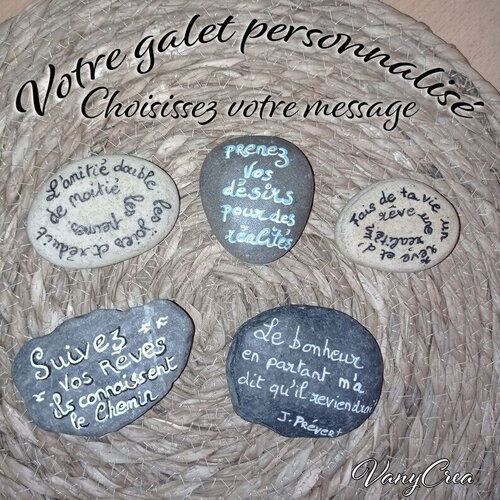 Galets peints peinture sur galet citation pierre galet personnalisé pierre phrase message funéraire cimetière cadeau retraite