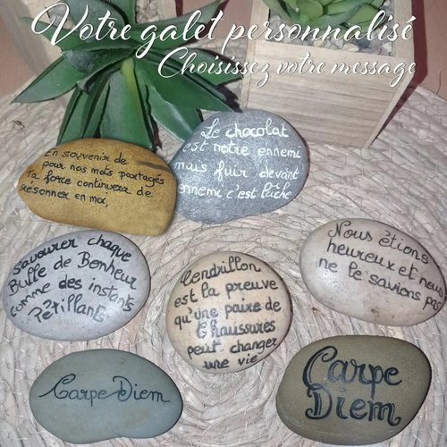 Galets peints peinture sur galet citation pierre galet personnalisé pierre phrase message funéraire cimetière cadeau retraite