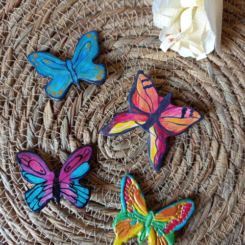 Broche papillon peinte à la main, bijoux fantaisie papillons, broches, pins, bijoux unique cadeau pins fantaisie