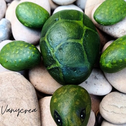 Galets peints tortue animal en pierre peinte jardin pierre décorée roche peinte à l'acrylique galet décoratif animaux tortue