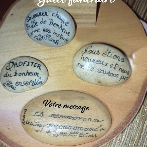 Galet funéraire peinture sur petit galet peint, cimetière message personnalisé message pour tombe pierre commémorative cailloux deuil