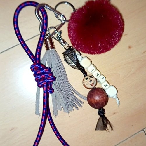 Porte clé bijou de sac grigri charm de sac breloque accessoires de sac téléphone kiki perles breloque mousqueton