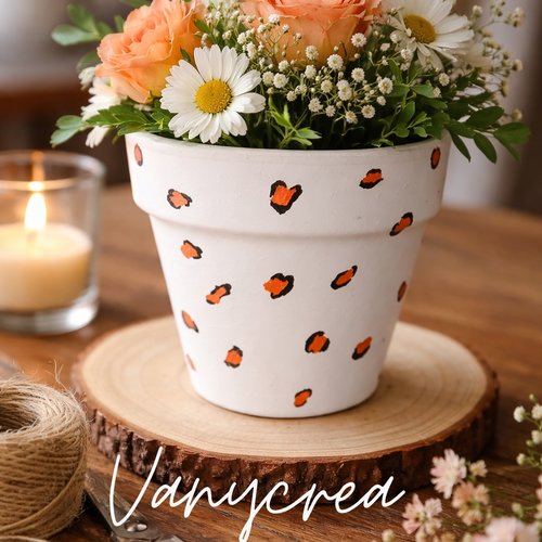 Pot de fleur en terre cuite peint à la main pot en terre cache pot léopard cadeau cache-pot plante extérieur intérieur pot décoré
