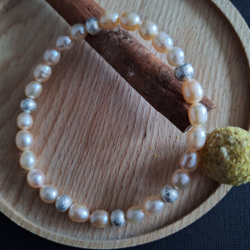 Bracelet mariage perles d'eau douce