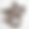 Apprêt connecteur pendentif en métal argenté ciselé fleur 