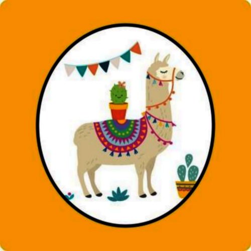 40 étiquettes autocollantes "lama" 3 x 3 cm.