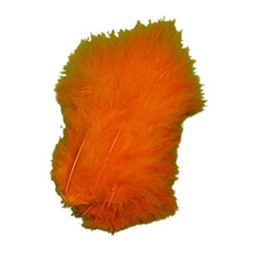 20 plumes décoratives orange - 10 cm environ.