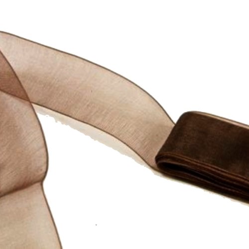 Ruban organza marron 40 mm x 3 m. décoration de mariage