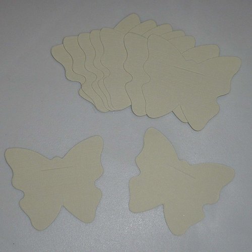 10 étiquettes papillon ivoire, marque-place. décoration de mariage, baptême, anniversaire.