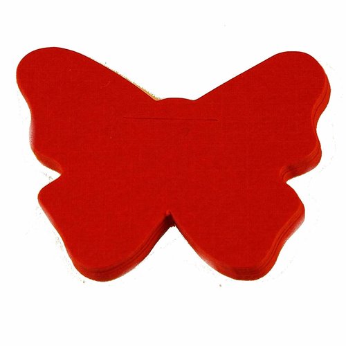10 étiquettes papillon rouge, marque-place. décoration de mariage, baptême, anniversaire.