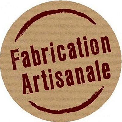 40 étiquettes autocollantes "fabrication artisanale" .