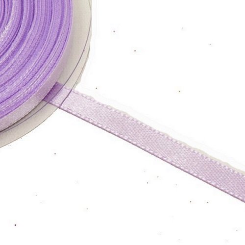 1 rouleau de ruban satin parme simple face. 