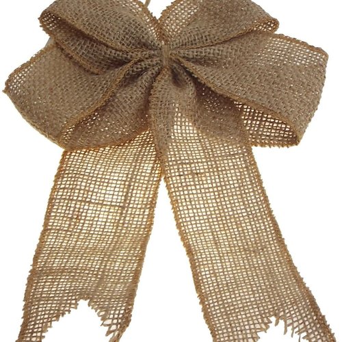 1 nœud en toile de jute à accrocher - 20 cm
