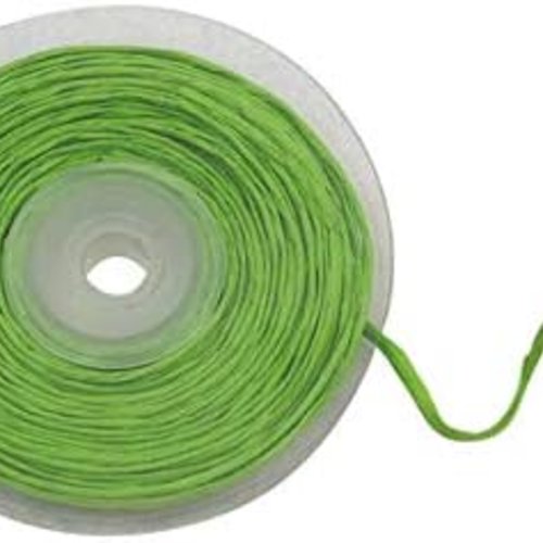Raphia avec fil métallique vert, 10 m. décoration de mariage