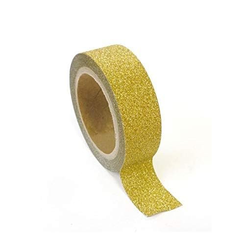 Ruban adhésif repositionnable 5m, pailleté or