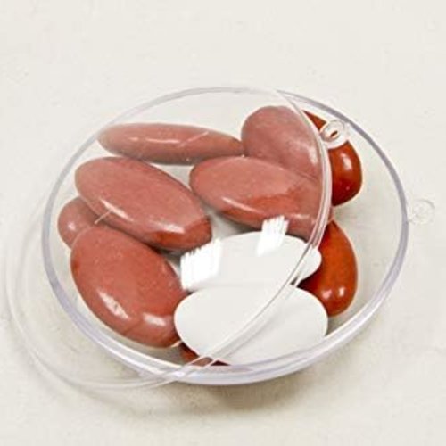 6 disques transparents - contenant à dragées ou déco