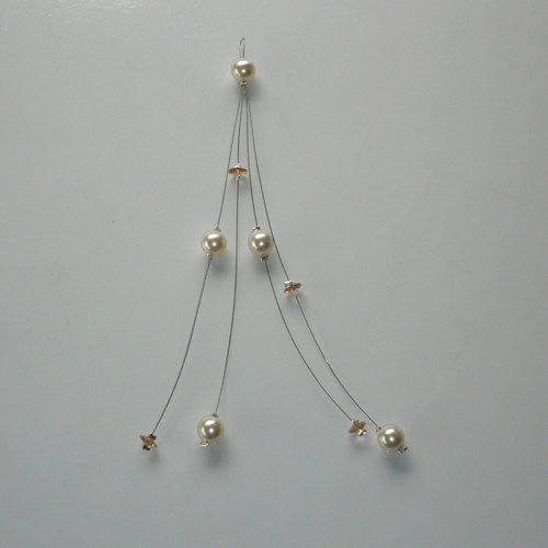 Bijoux de dos doubles étincelles ivoire - en cristal de swarovski - bijoux mariage