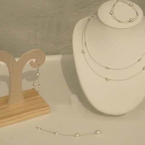 Parure doublon ivoire - bijoux mariage - cristal de swarovski