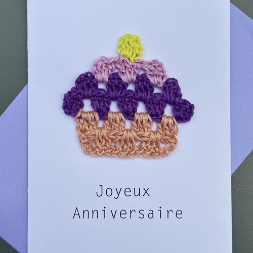 Carte évènement anniversaire violet