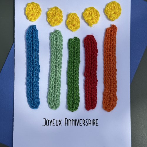 Carte évènement anniversaire bougies