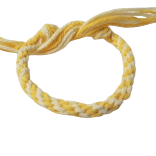 Bracelet kumihimo jaune : 12 cm