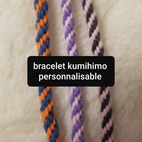 Bracelet kumihimo personnalisable