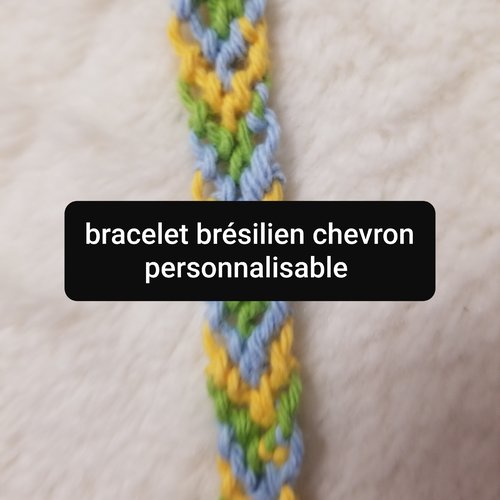 Bracelet brésilien chevron personnalisable