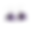 Boucles d'oreilles violet feuille