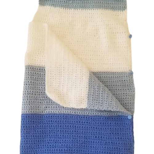 Nid d'ange bleu, blanc et noir pour bébé garçon